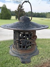 Vintage Japanese-Style Wooden Lantern Night Light with Hand-Painted Koi Fish Panel — listing 5