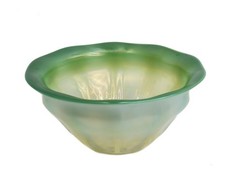 L.C. Tiffany Favrile Iridescent Art Glass Low Bowl with Textured Surface — listing 4
