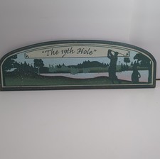 Golf-Themed Decorative Wall Mirror with Crossed Clubs, Golf Balls, and Clubhouse Relief — listing 4
