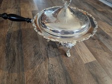 Vintage Silverplate Chafing Dish Stand with Alcohol Burner (Bowl/Insert Missing) — listing 6