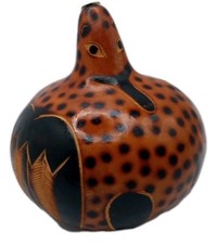 Vintage Hand-Painted Gourd Maraca with Floral Design — listing 6