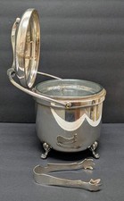 Sheffield Silver Co. Silverplate Ice Bucket with Black Wood Finial Lid — listing 4