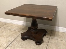 Antique Victorian Mahogany Round Pedestal Center Table with Carved Paw Feet — listing 2