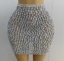 Silver Sequin Mini Dress with Cowl Neckline and Black Bow Straps