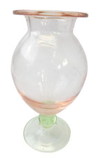 Vintage Watermelon Depression Glass Optic Panel Footed Vase/Parfait — listing 5
