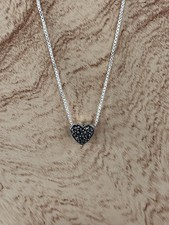 1930s Sterling Silver and Marcasite Art Deco Pendant Necklace with Chain