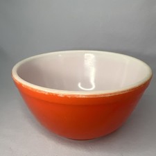 Vintage Pyrex #402 Flameglo Red-Orange 1.5 Qt Nesting Mixing Bowl