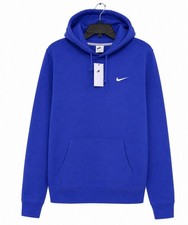 Nike Sportswear Club Fleece Pullover Hoodie Blue Men's Small — listing 2