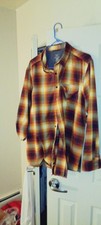 George Classic Fit Men's Blue Plaid Long-Sleeve Button-Down Shirt, Size L (42-44) — listing 5