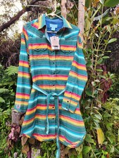 Tasha Polizzi Collection Women's Chambray Denim Tunic Shirt with Floral Lace Patchwork, Size S — listing 3