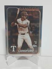 2024 Topps Chrome Wyatt Langford Rookie Cup X-Fractor Refractor, Texas Rangers, listing 3