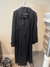 London Fog Men's Tan Single-Breasted Trench Coat with Removable Faux Fur Liner, Size 40 Long — listing 2