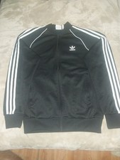 Adidas Black 3-Stripes Full-Zip Track Jacket, Size Small — listing 3
