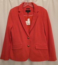 Talbots Women's Blush Pink Single-Button Peak-Lapel Blazer, Size 16, NWT — listing 3