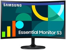 Samsung 24 Inch Curved LED Monitor, Black (likely C24F390 series), with Stand and Power Adapter — listing 2