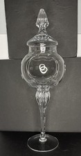 Clear Glass Footed Apothecary Candy Jar with Pointed Finial Lid, listing 2