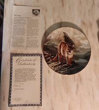 "His Domain" Charles Fracé Cougar Collector Plate — Bradford Exchange Kingdom of Great Cats