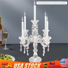 Heavy Clear Crystal Glass Candle Holder / Tealight Votive No mark visible