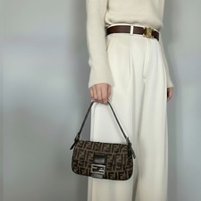 Fendi Zucca Mamma Baguette Shoulder Bag Brown Canvas — listing 6