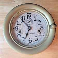 Seth Thomas Eight Day Ships Lever Wall Clock, Oak Case, 10 1/2 inch — listing 5
