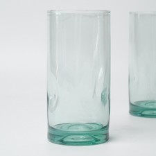 Vintage Green Glass Dimpled Optic Ovoid Vase with Ringed Collar Neck — listing 2