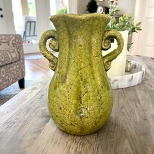 Studio Art Pottery Green-Glazed Handled Saucepan / Pipkin Bowl, Artist Signed & Dated — listing 3