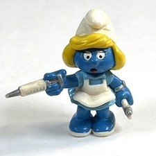 Nurse Smurfette PVC Figure with Syringe and Thermometer — listing 5