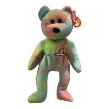 Ty Beanie Baby Tie-Dye Teddy Bear (likely 'Garcia' or 'Peace' style)