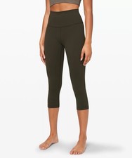 Lululemon Wunder Under Cropped Leggings in Black/White Textured Print