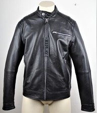 Replay Yellow Leather Trucker Jacket with Star Appliqués and Fringe Medium — listing 4