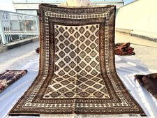 Hand-Knotted Wool Persian-Style Room-Size Rug with Red Field and Navy Floral Border, Signed — listing 5