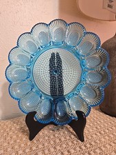 Vintage Pressed Glass Hobnail Deviled Egg Serving Plate — listing 5