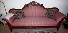 Victorian Rococo Revival Camelback Sofa/Settee with Carved Walnut Frame — listing 2