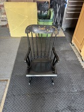 Vintage Child's Captain's Bow-Back Rocking Chair, Solid Maple — listing 5