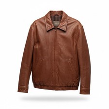 IZOD Leather Men's Black Lambskin Bomber Jacket, Size XL (New with Tags) — listing 3