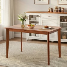 Country Pine Farmhouse Dining Table with Six Napoleon/Balloon-Back Chairs — listing 5