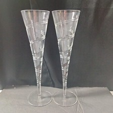 Shannon Crystal Designs of Ireland Spiral Cut Champagne Flutes - Pair — listing 4