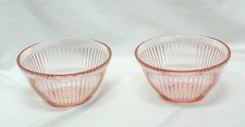 Vintage Depression Glass Ribbed Nappy Bowl, 6 inch with 4 inch opening, Clear Pressed Glass with Sunburst Center — listing 4