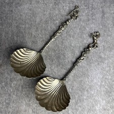 Vintage Italian Figural Silverplate Hors d'oeuvre / Appetizer Serving Set in Box — listing 4