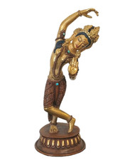 Antique Himalayan Bronze Multi-Armed Deity Statue on Lotus Base (Durga or Marichi) — listing 4