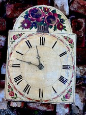 Antique Federal Tall-Case Grandfather Clock with Painted Moon-Phase Dial and Broken-Arch Bonnet