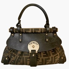 Fendi Vintage Black Leather Oversized Shopper Tote Bag — listing 4