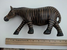 Hand-Carved Wooden African Zebra Figurine — listing 6
