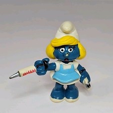 Nurse Smurfette PVC Figure with Syringe and Thermometer — listing 3