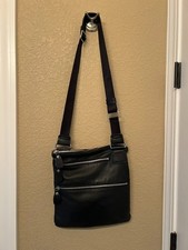 Margot Black Pebbled Leather Crossbody Bucket Bag