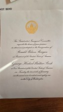 1981 Ronald Reagan / George H.W. Bush Presidential Inauguration Tickets & Cards (2 Framed Displays) — listing 2