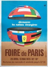 Original 1974 Foire de Paris 'Salon des Ensembliers' French Exhibition Poster, Framed — listing 5
