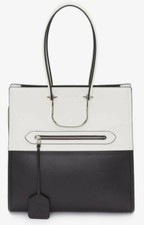 Alexander McQueen 'The Tall Story' Black Leather Tote Bag with Red Trim and Gold Hardware — listing 5