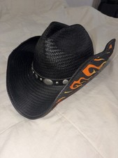 Harley-Davidson Black Wool Felt Western Cowboy Hat, Size Large — listing 2