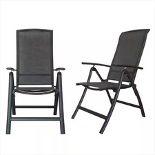 Sling Mesh Folding Patio Chairs (Set of Multiple, White & Green) — listing 3